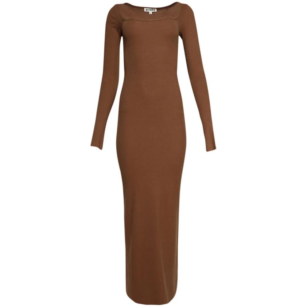 Terne Square Neck Long Sleeves Maxi Dress - S - image 1